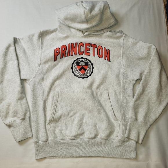 Champion Princeton Reverse Weave Hoodie Size Small Light Gray - Picture 12 of 12